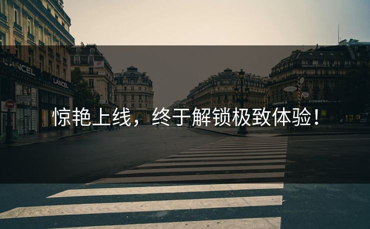 惊艳上线，终于解锁极致体验！